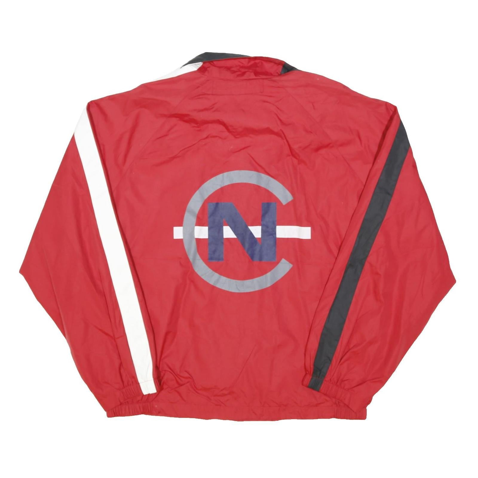 NAUTICA Mens Red & Black Competition Zip Jacket L Polyester Sportswear