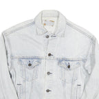 LEVI'S Mens Blue Cotton Blend Denim Jacket S Button Closure Classic Fit Casual