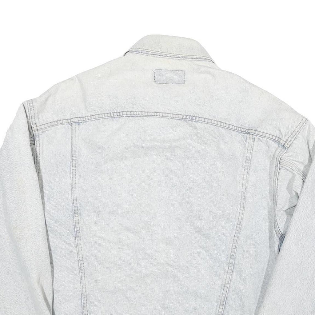 LEVI'S Mens Blue Cotton Blend Denim Jacket S Button Closure Classic Fit Casual