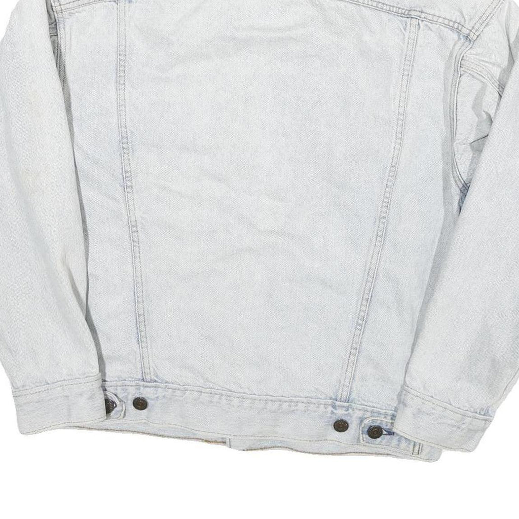 LEVI'S Mens Blue Cotton Blend Denim Jacket S Button Closure Classic Fit Casual