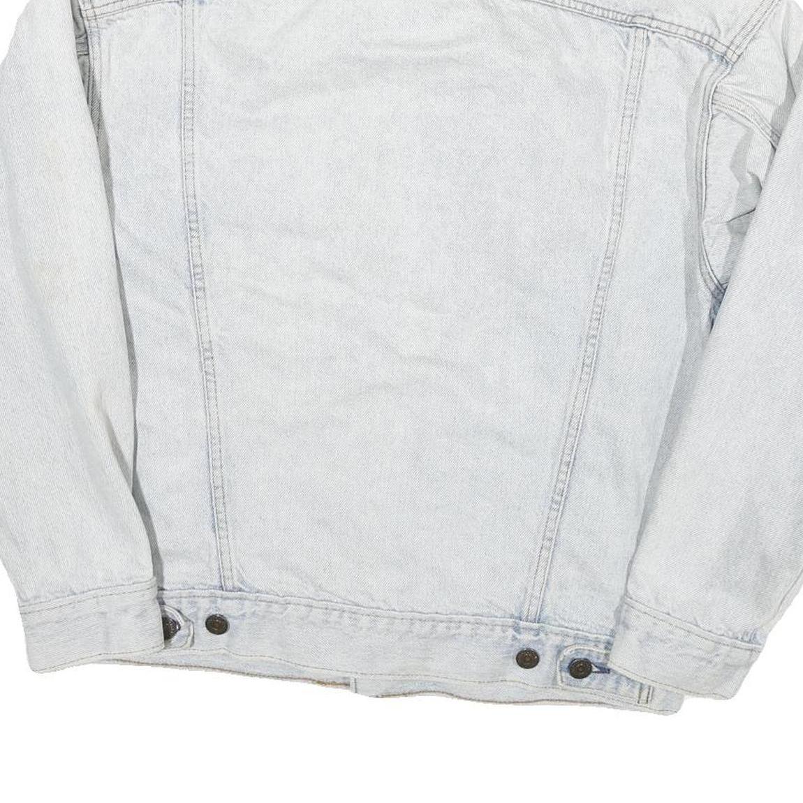 LEVI'S Mens Blue Cotton Blend Denim Jacket S Button Closure Classic Fit Casual