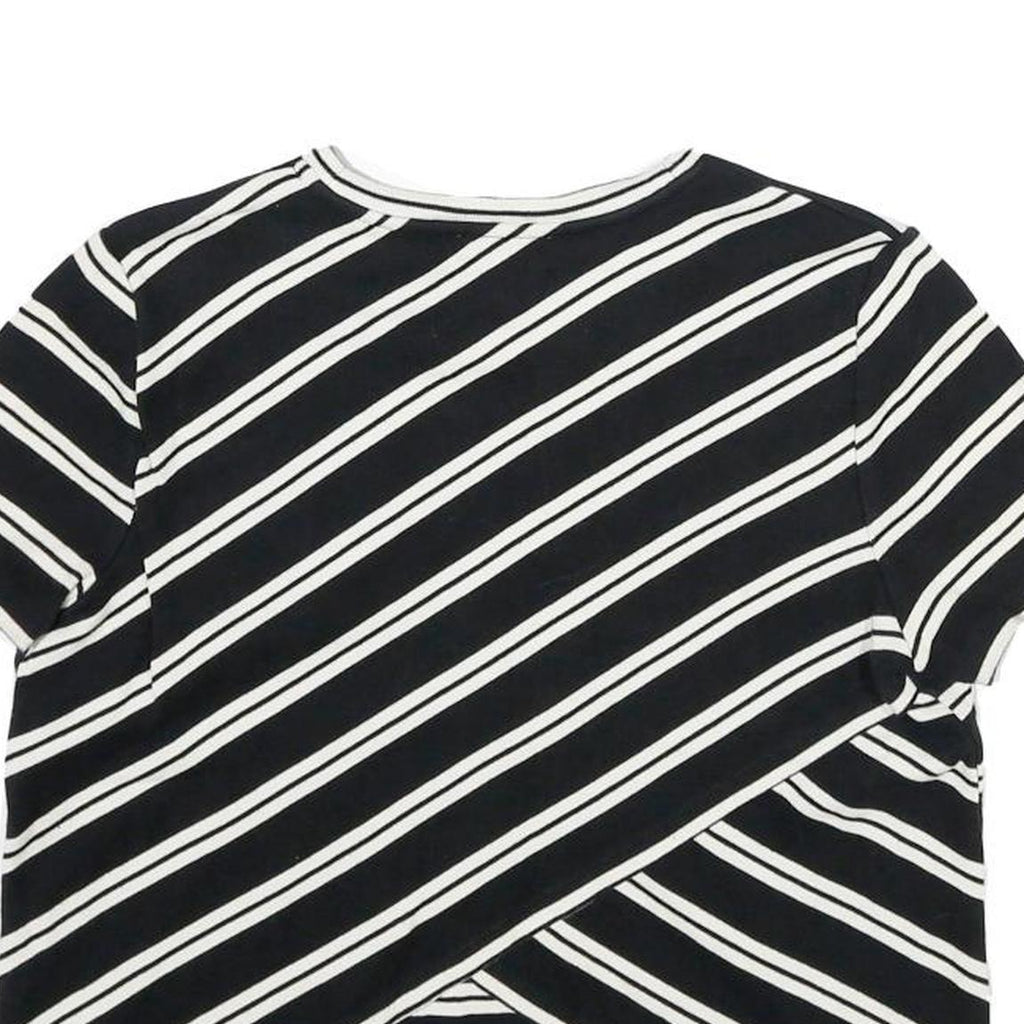 WHISTLES Womens Black & White Striped Basic Short Sleeve Crew Neck Top UK 12