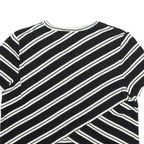 WHISTLES Womens Black & White Striped Basic Short Sleeve Crew Neck Top UK 12