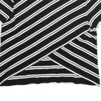 WHISTLES Womens Black & White Striped Basic Short Sleeve Crew Neck Top UK 12