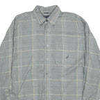 NAUTICA Traveller Twill Mens Shirt Black Check Long Sleeve L