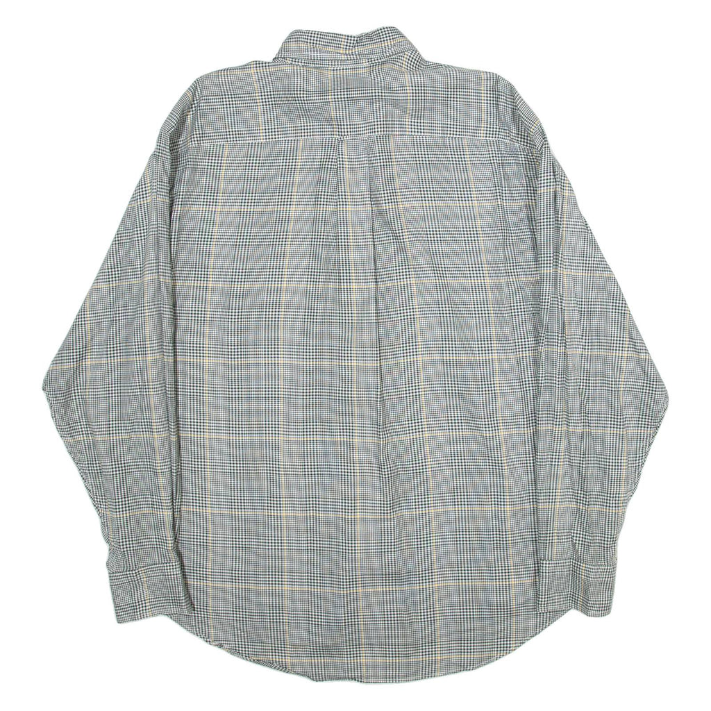 NAUTICA Traveller Twill Mens Shirt Black Check Long Sleeve L