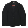 MAX MARA Womens Black Studio Jacket S Polyester Blend Classic Fit Button Closure