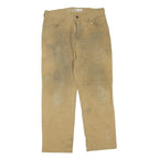 CARHARTT Mens Regular Fit Straight Jeans Beige Cotton Blend Denim Rinse W32 L27