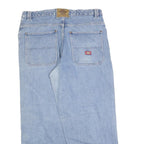 DICKIES Mens Relaxed Light Blue Denim Jeans W38 L30 Casual Cotton Blend Zip