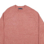 M&S COLLECTION Womens Pink Plain Pullover Crew Neck Basic Knit M Acrylic Blend