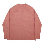 M&S COLLECTION Womens Pink Plain Pullover Crew Neck Basic Knit M Acrylic Blend