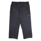 DICKIES Workwear Mens Twill Trousers Black Loose Straight W42 L30