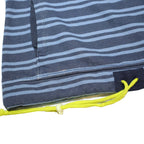 WEIRD FISH Womens Blue & Navy Stripe Collared Sweatshirt UK 14 Cotton Blend