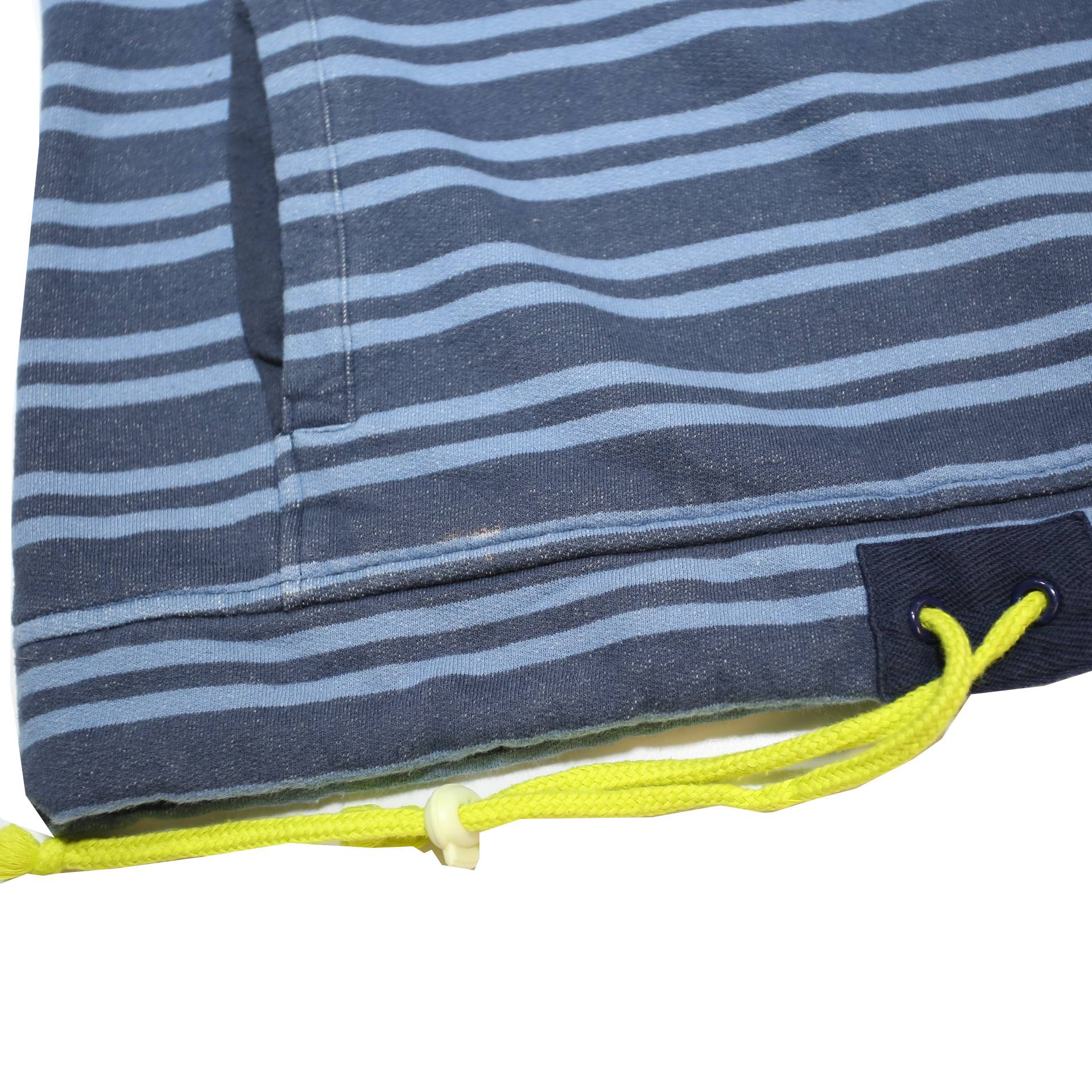 WEIRD FISH Womens Blue & Navy Stripe Collared Sweatshirt UK 14 Cotton Blend