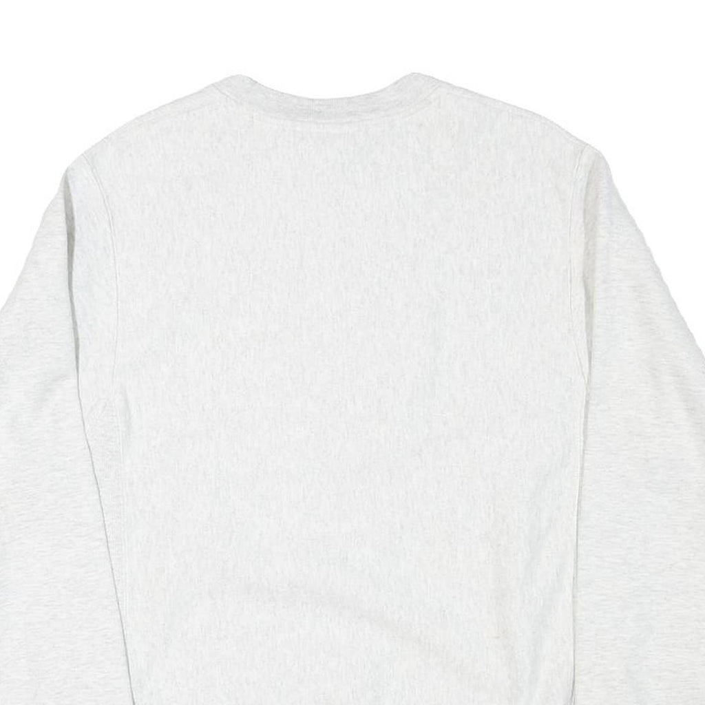 CHAMPION Mens White Northeastern Crew Neck S Cotton Blend Sweatshirt Pullover