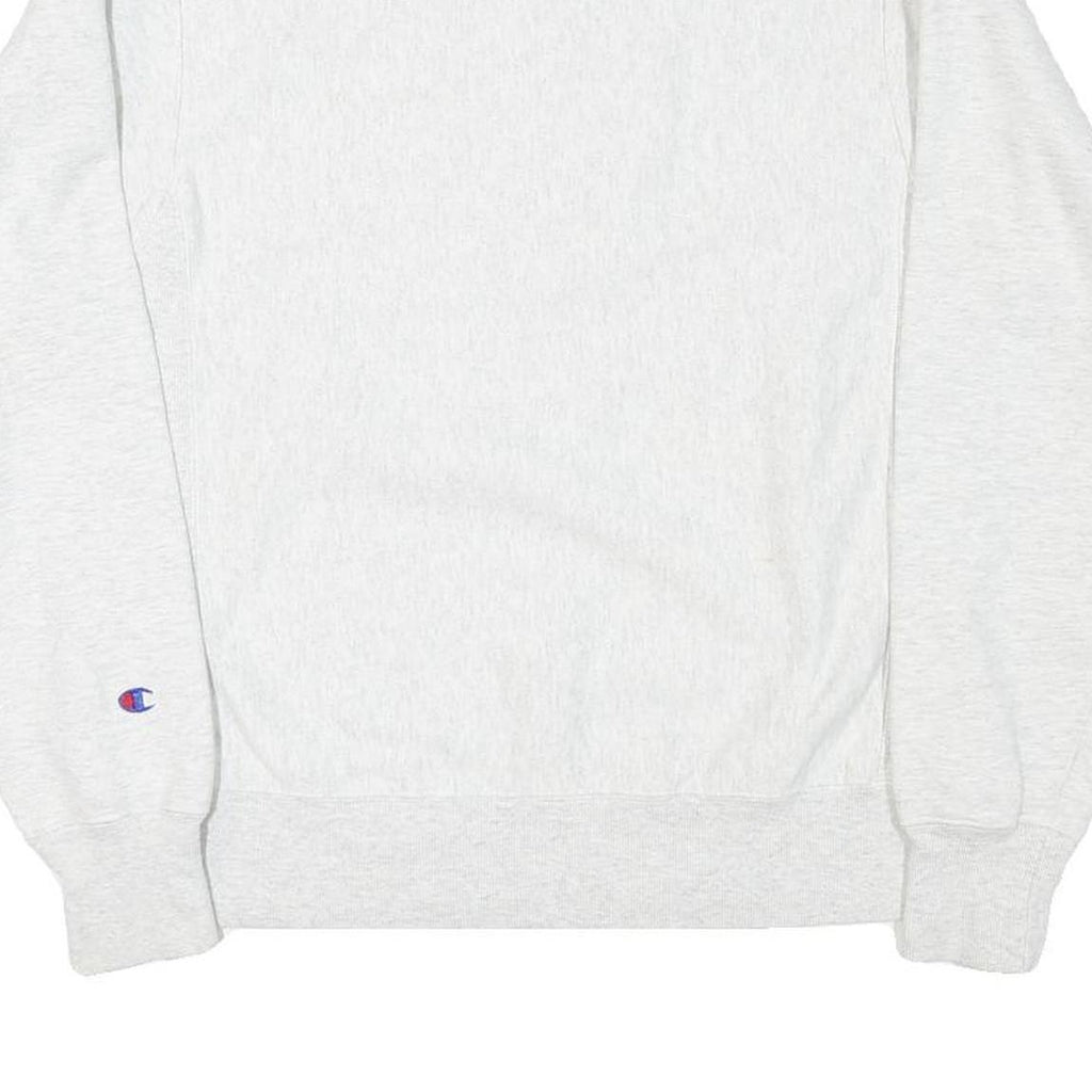 CHAMPION Mens White Northeastern Crew Neck S Cotton Blend Sweatshirt Pullover