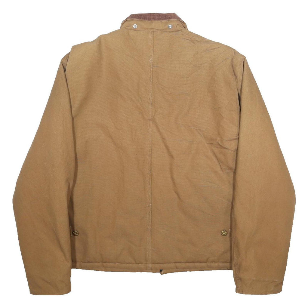 CARHARTT Mens Brown & Brown Classic Zip Jacket L Cotton Workwear Durable