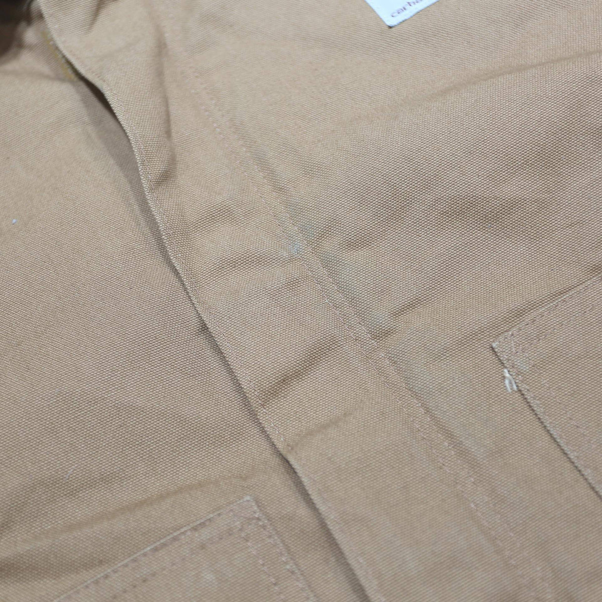 CARHARTT Mens Brown & Brown Classic Zip Jacket L Cotton Workwear Durable