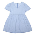 ONLY Womens Blue Day Woven Plain Short Sleeve Mini Dress L Casual Summer