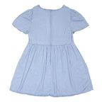 ONLY Womens Blue Day Woven Plain Short Sleeve Mini Dress L Casual Summer