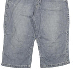 Mens Grey Denim Casual Cotton Blend Shorts 2XL W36 Comfortable Fit