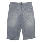 Mens Grey Denim Casual Cotton Blend Shorts 2XL W36 Comfortable Fit