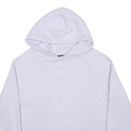 M&S Womens White Pullover Hoodie Relaxed Fit Jumper Crew Neck Rib Knit M Pockets