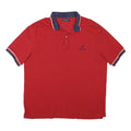 NAUTICA Mens Red & Navy Short Sleeve Basic Polo Shirt XL Cotton Blend