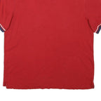 NAUTICA Mens Red & Navy Short Sleeve Basic Polo Shirt XL Cotton Blend