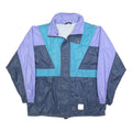 FUTURA Womens Blue & Lilac Colourblock Zip Jacket L Polyester Blend Lightweight