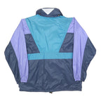 FUTURA Womens Blue & Lilac Colourblock Zip Jacket L Polyester Blend Lightweight