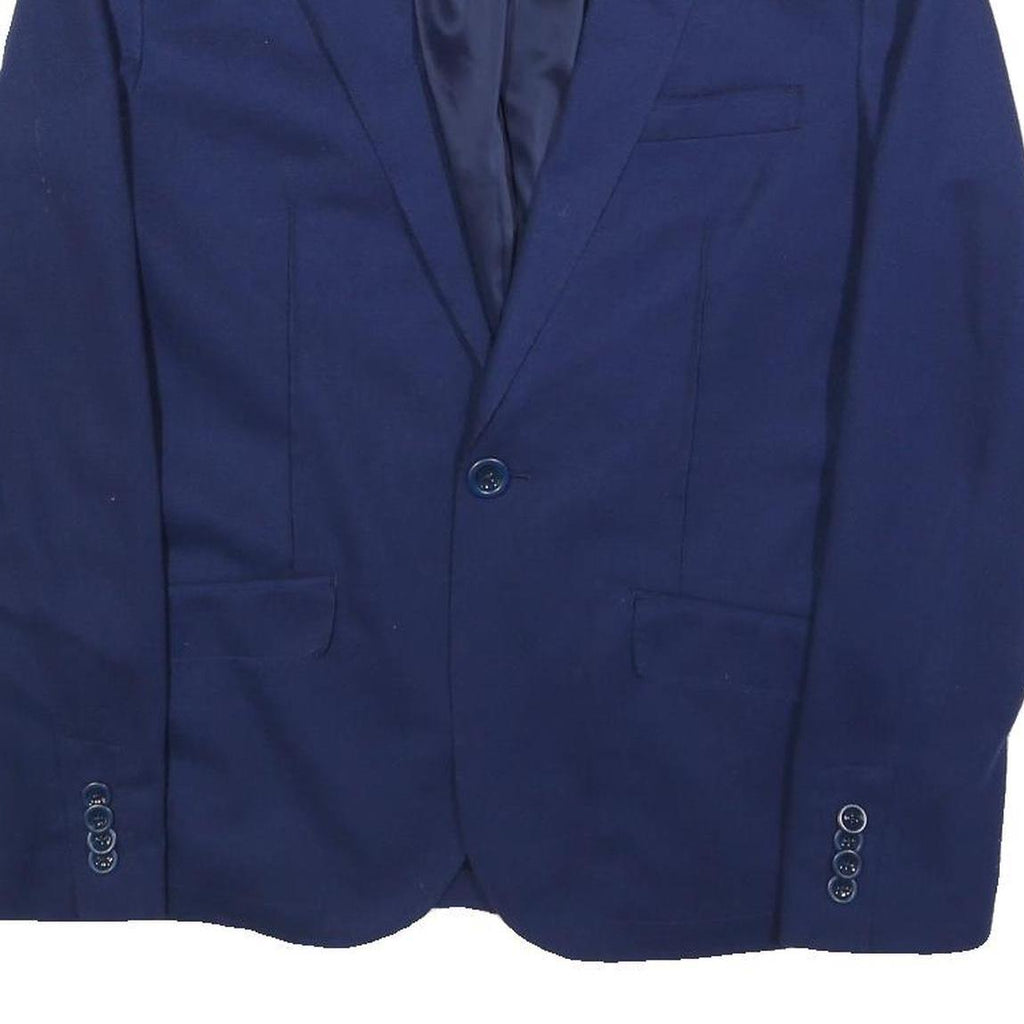 ARMANI JEANS Mens Blue Single Breasted Jacket M Polyester Classic Tailored