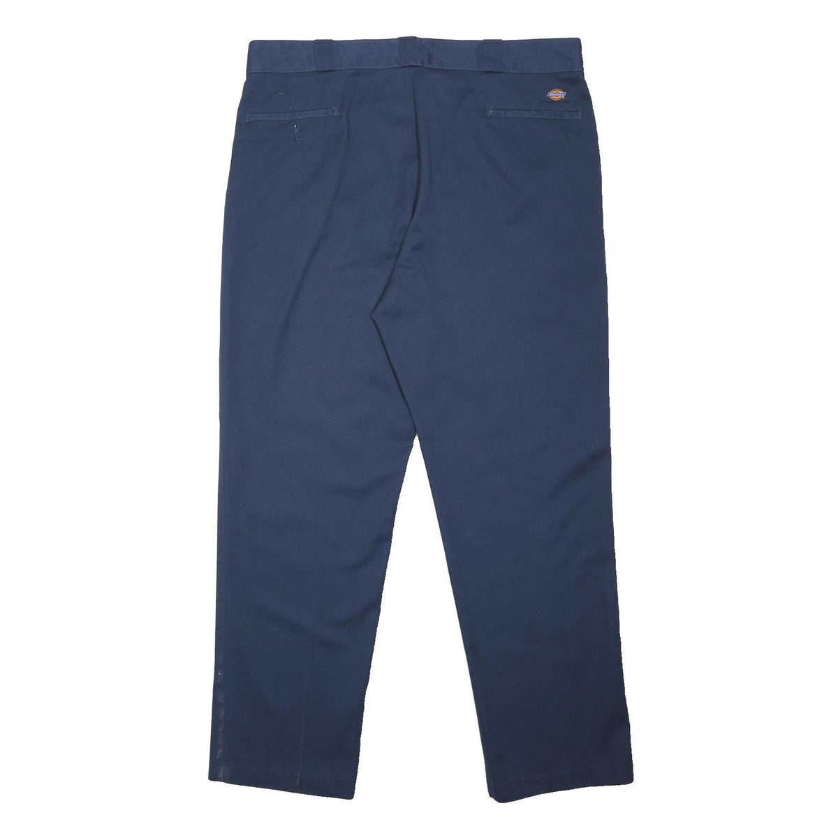 DICKIES Mens Polyester Blend Navy Regular Fit Straight Trousers W40 L32 Workwear