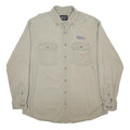 CARHARTT Mens Beige Work Shirt XL Walmart Facility Services Logo Cotton Blend