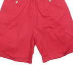 GIORDANO Womens Shorts Red Casual XXS W24 Cotton Blend Pleated