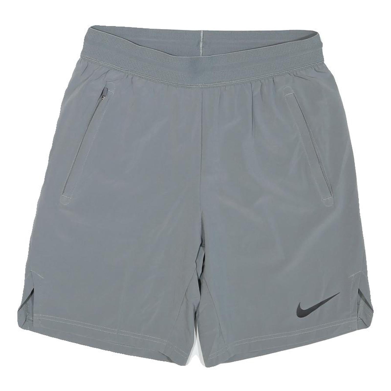 NIKE Mens Grey Sports Shorts S W28 Polyester Blend Casual Fit Lightweight