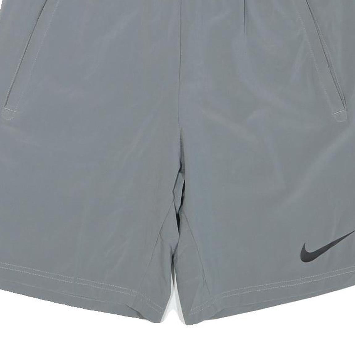 NIKE Mens Grey Sports Shorts S W28 Polyester Blend Casual Fit Lightweight