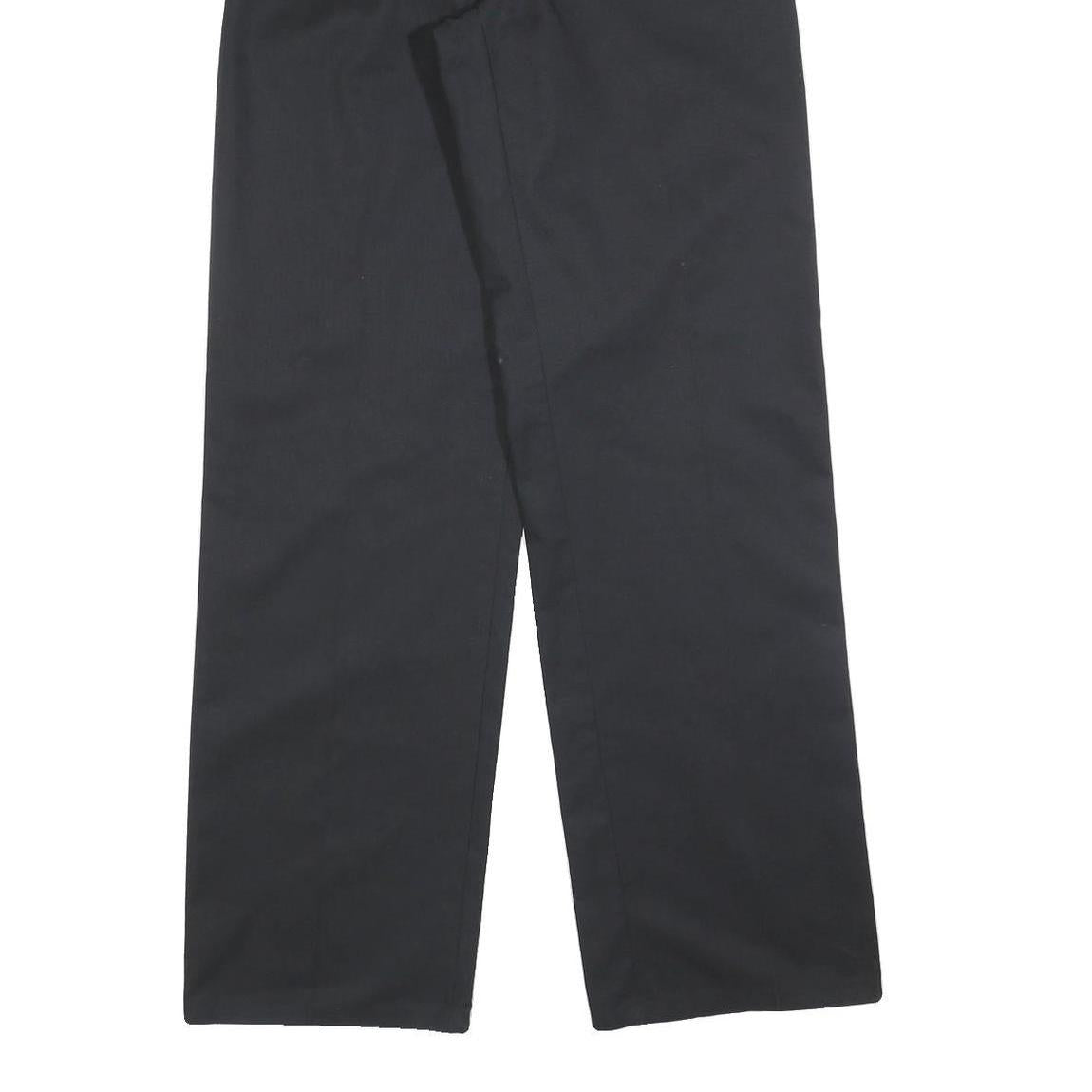 DICKIES Mens Cotton Black Regular Straight Trousers W30 L34 Workwear Casual