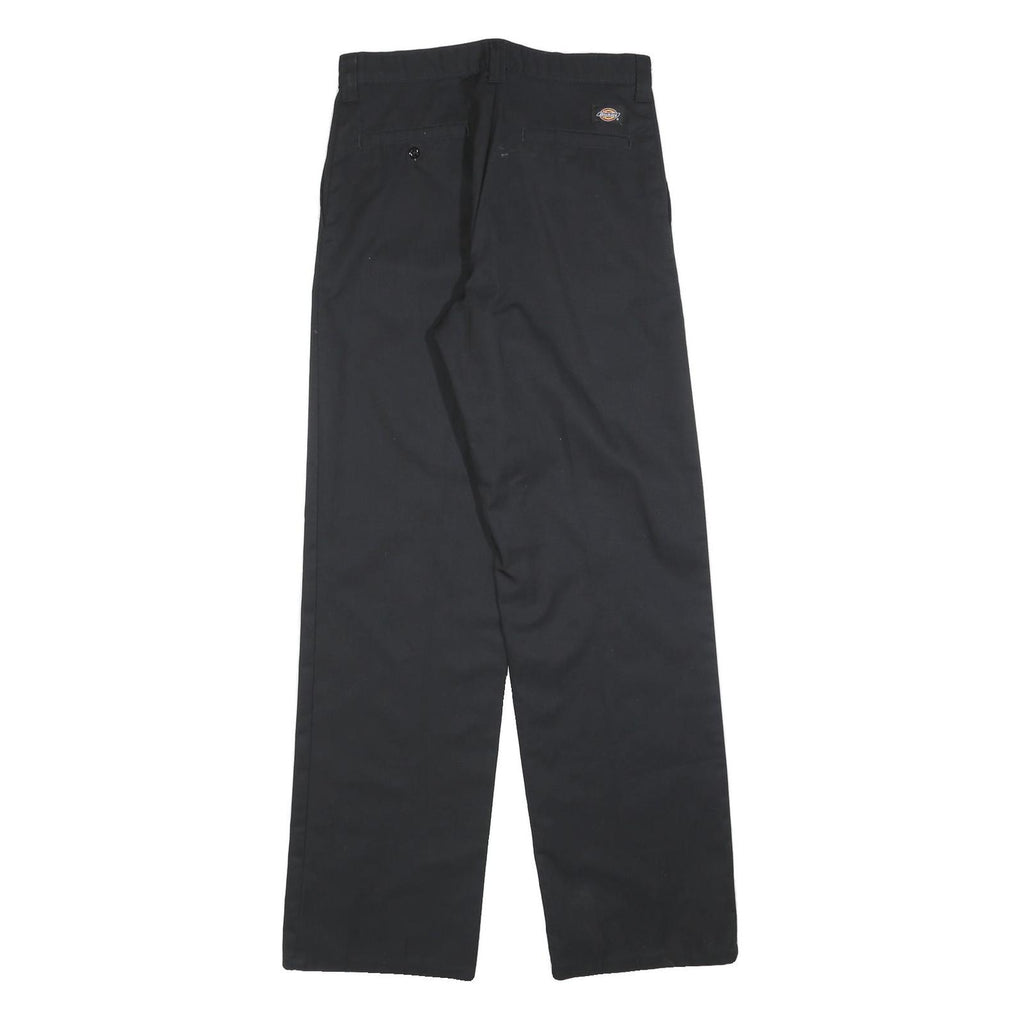 DICKIES Mens Cotton Black Regular Straight Trousers W30 L34 Workwear Casual