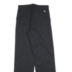 DICKIES Mens Cotton Black Regular Straight Trousers W30 L34 Workwear Casual