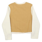 FILA Womens Beige & Cream Logo Crew Neck S Sweatshirt Pocket Drawstring Waist