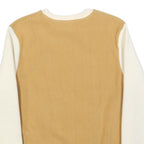 FILA Womens Beige & Cream Logo Crew Neck S Sweatshirt Pocket Drawstring Waist