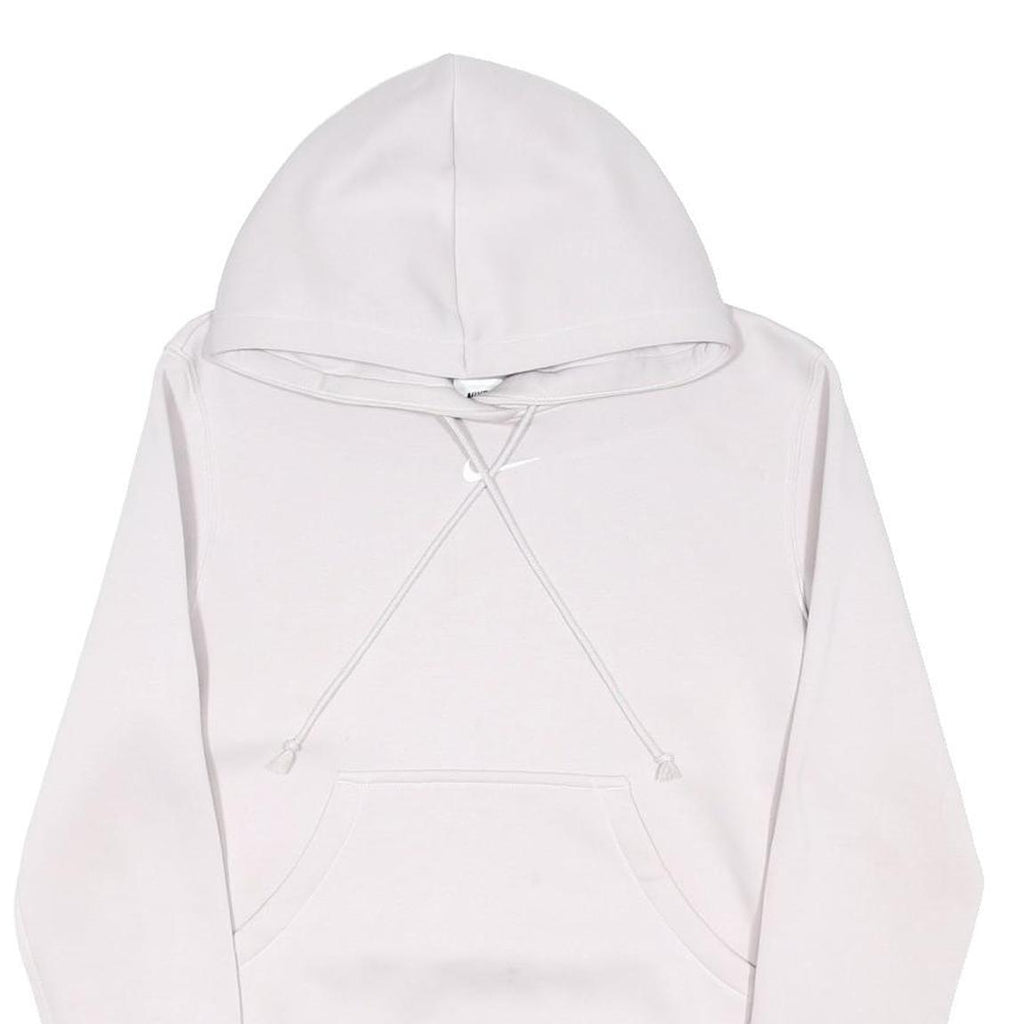 NIKE Womens White Hoodie XS Cotton Blend Pullover Casual Sweatshirt
