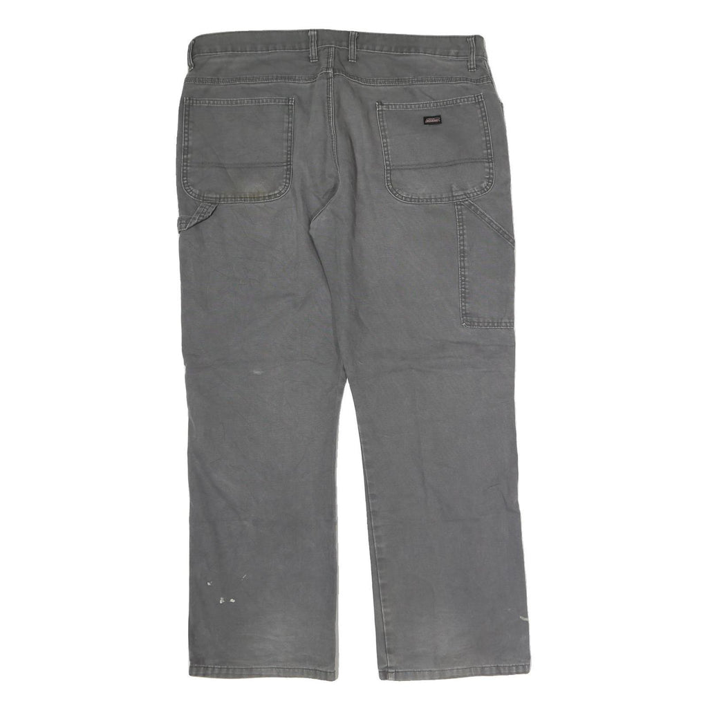 DICKIES Mens Grey Regular Fit Straight Denim Cotton Blend Medium Wash W42 L31