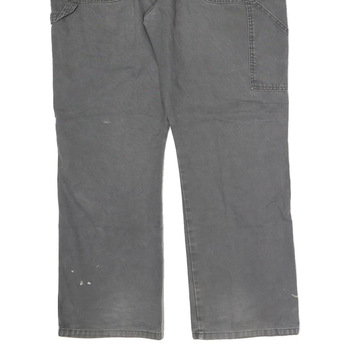 DICKIES Mens Grey Regular Fit Straight Denim Cotton Blend Medium Wash W42 L31