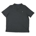 POLO RALPH LAUREN Mens Charcoal Plain Short Sleeve XL Cotton Blend Polo Shirt