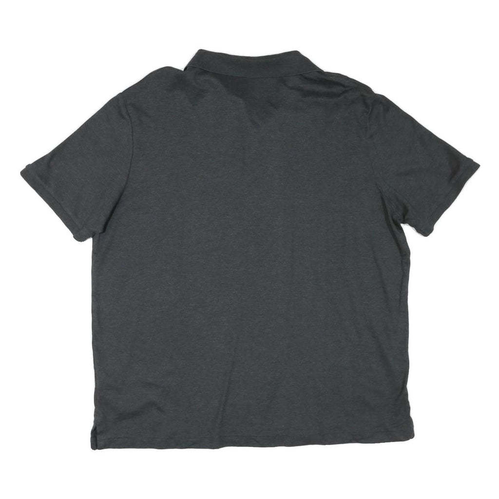 POLO RALPH LAUREN Mens Charcoal Plain Short Sleeve XL Cotton Blend Polo Shirt