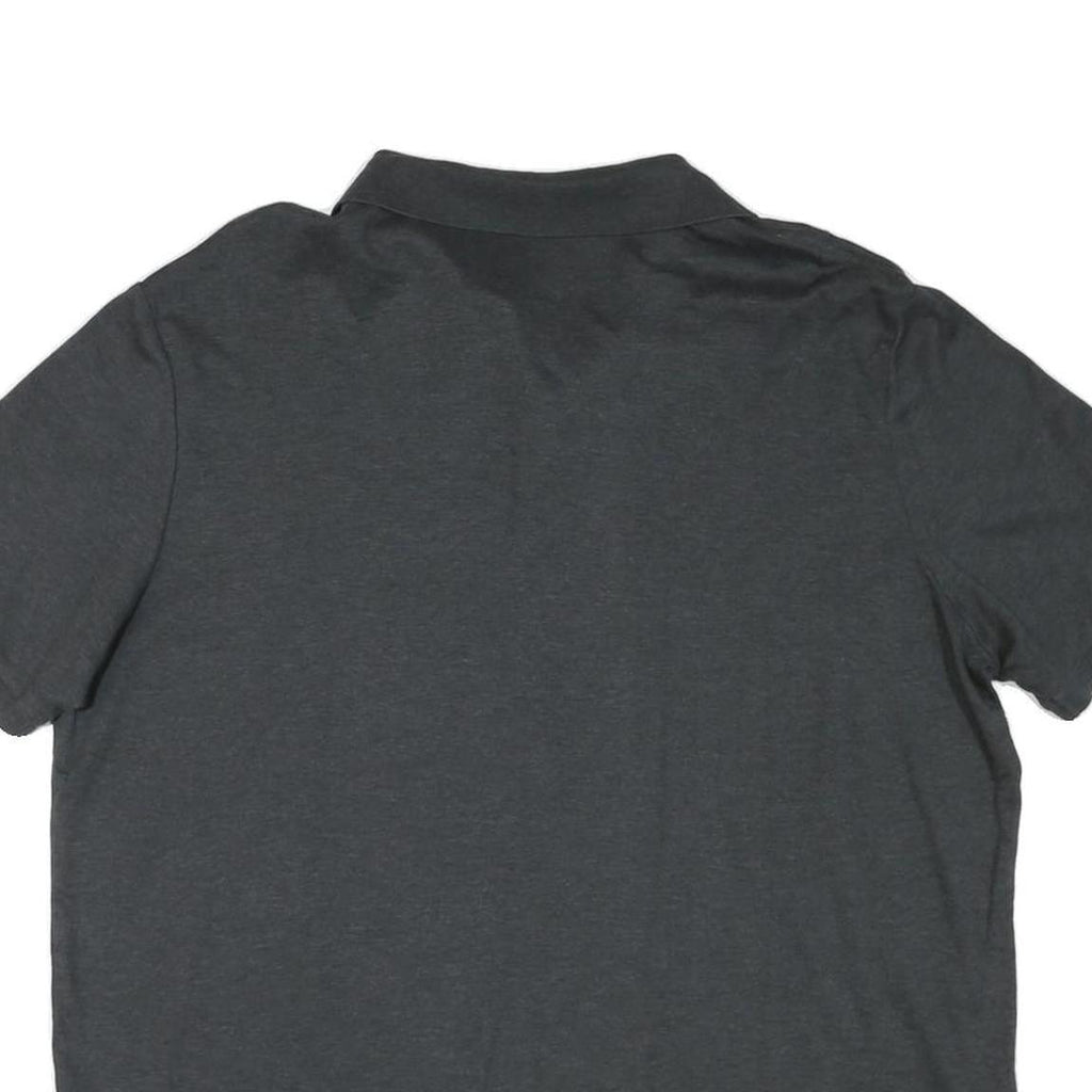 POLO RALPH LAUREN Mens Charcoal Plain Short Sleeve XL Cotton Blend Polo Shirt