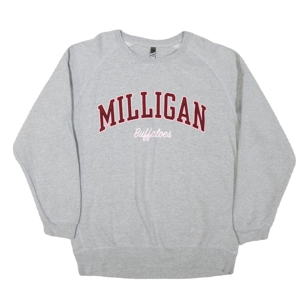 OURAY Mens Grey Milligan Buffaloes Crew Neck L Sweatshirt Cotton Blend Pullover