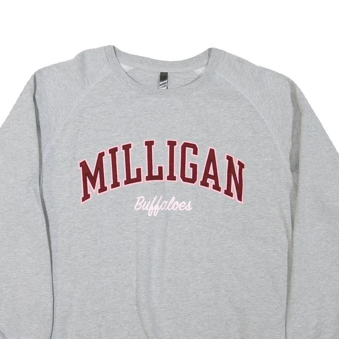 OURAY Mens Grey Milligan Buffaloes Crew Neck L Sweatshirt Cotton Blend Pullover